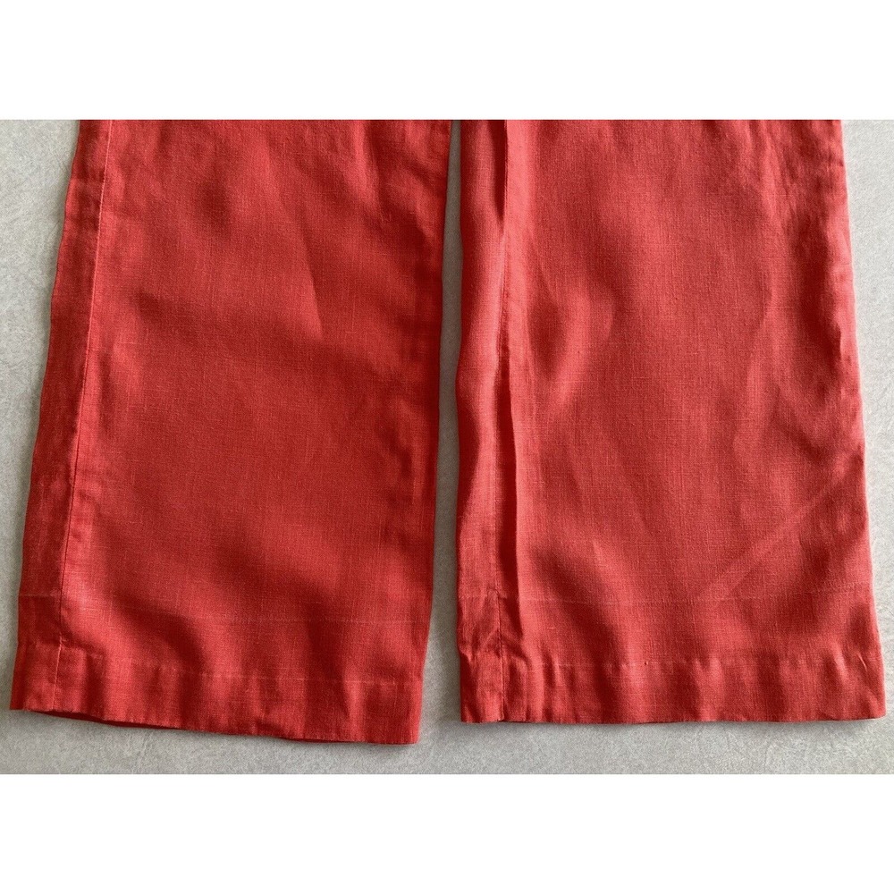 Mara Hoffman Rust Orange Straight Leg Linen Pants - Picture 7 of 7
